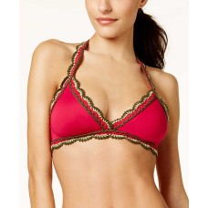 Becca Women's Medina Crochet-Trim Halter Top Swimsuit