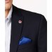  Men’s Slim-Fit Navy Textured Peak Lapel Blazer (Navy, 48)