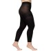  Easy-On Max Coverage Footless Tights (Black, 1X-2X)