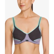 Berlei Electrify Dotted-Mesh Sports Bra YYN7 (Black, 32A)