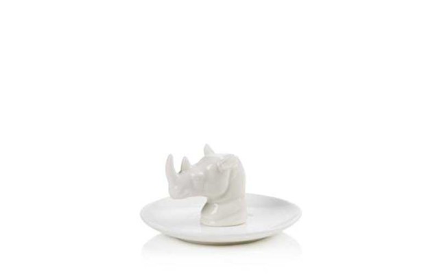  Rhino White Ceramic Ring Holder 17385