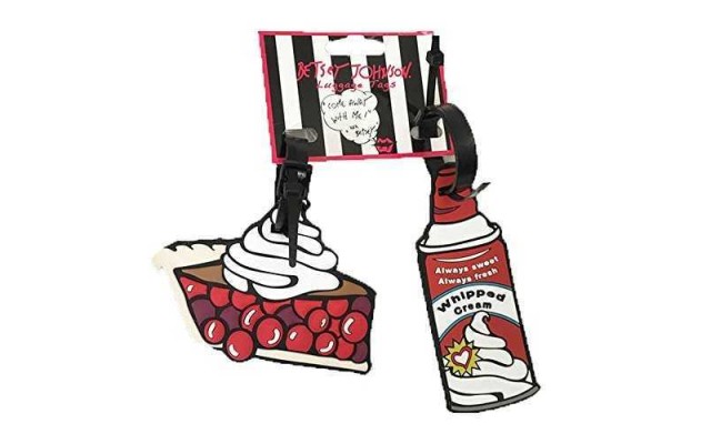  2‑piece Set Rubber Luggage Tags Pie & Whipped Cream