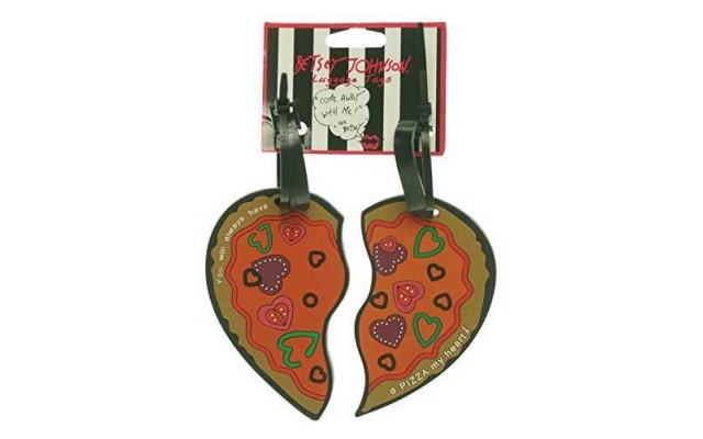  Heart‑Shaped Pizza Luggage Tag Set (Orange)