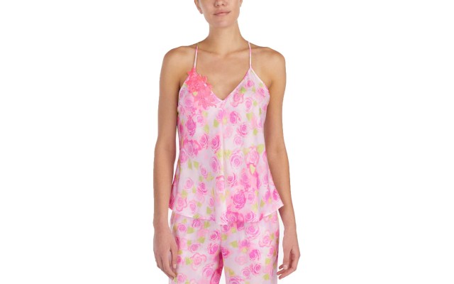  Women's Floral-Embroidered Pajama Tops