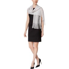 Betsey Johnson Womens Open Knit Metallic Shawl/Wrap (Beige, One Size)