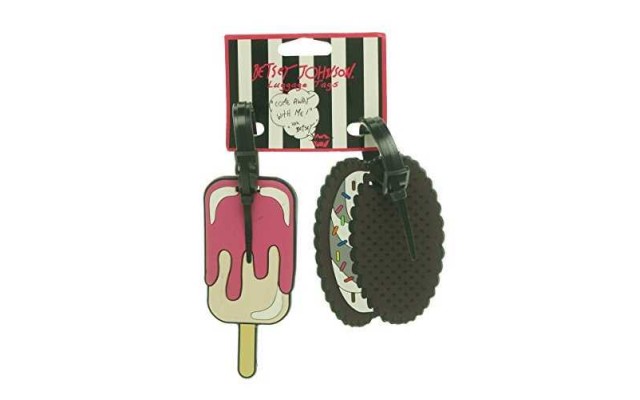  Womens Rubber Ice Cream Luggage Tags Pink O/S