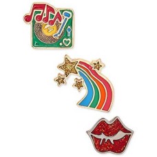 Betsey Johnson xox Trolls Decorative Pin Set, Set of 3 ( Rainbow)