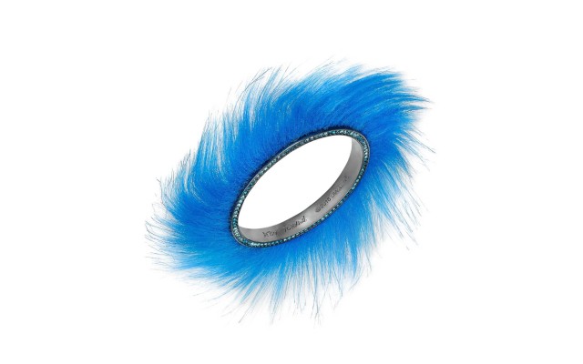  xox Trolls Faux-Fur Bangle Bracelet – Blue