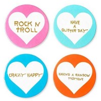 Betsey Johnson xox Trolls Set of 4 Assorted Coasters