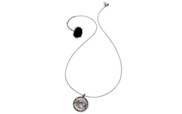 Betsey Johnson xox Trolls Silver-Tone Globe Long Pendant Necklace, Multicolor