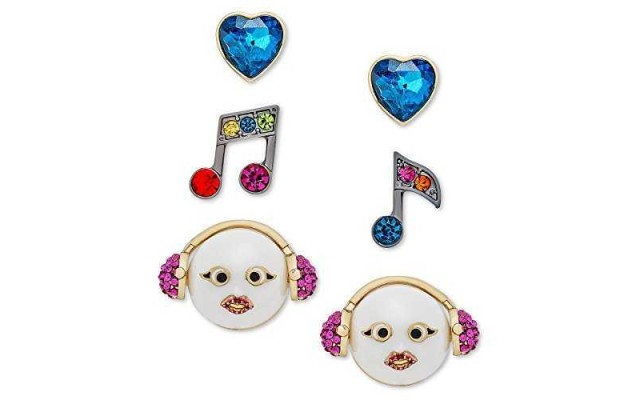 Betsey Johnson xox Trolls Stud Earrings Set, Multicolor (Set of 3)