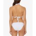Bleu by Rod Beattie Grommet Triangle Halter Top Women’s Swimsuit (White, 4)