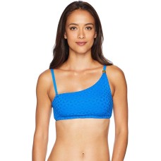Bleu by Rod Beattie Woman's Textured Asymmetrical Bikini Top Swimwear
