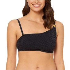 Bleu by Rod Beattie Woman's Textured Asymmetrical Bikini Top Swimwear