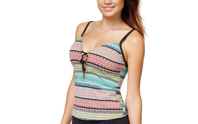 Bleu by Rod Beattie Women's Plunge Push-Up Top Swimsuit