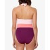 Bleu Rod Beattie Women’s Colorblocked Halter One Piece Swimsuit