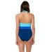 Bleu Rod Beattie Women’s Colorblocked Halter One Piece Swimsuit
