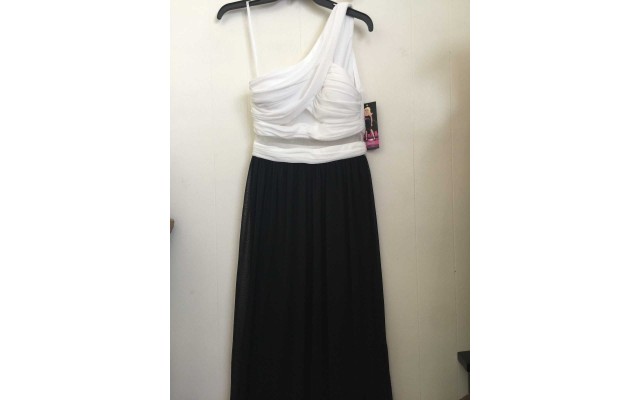 Blondie Nites Black and White Dress (Size: 3)