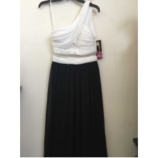 Blondie Nites Black and White Dress (White/Black, 5)