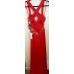  Juniors’ Embellished Crisscross-Back Gown (Red Gold, 9)