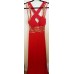  Juniors’ Embellished Crisscross-Back Gown (Red Gold, 9)
