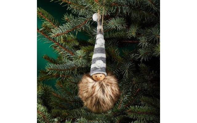 ’s Knit Hat Doll Ornament