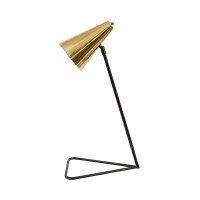 Bloomingville Black Lamp Gold Shade