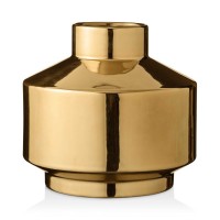Bloomingville Short Gold Ceramic Vase
