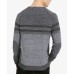  David Bitton Men’s Classic Fit Heathered Watextur Sweater (Medium Gray, Large)