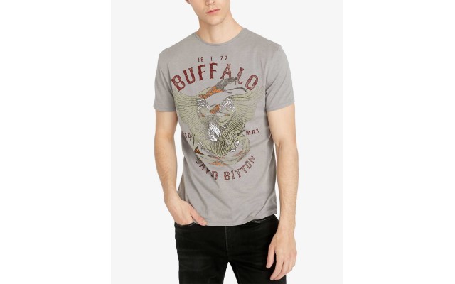  David Bitton Men’s Tiblu Graphic T-Shirt (Medıum Gray, XXL)