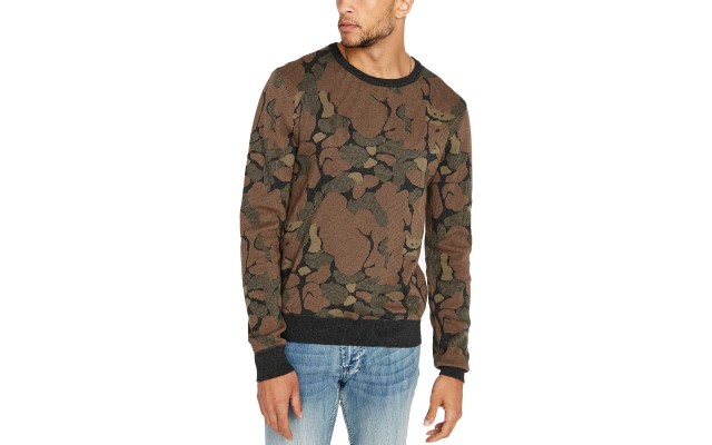  David Bitton Mens Wacam Sweater (Medium Green, XXL)