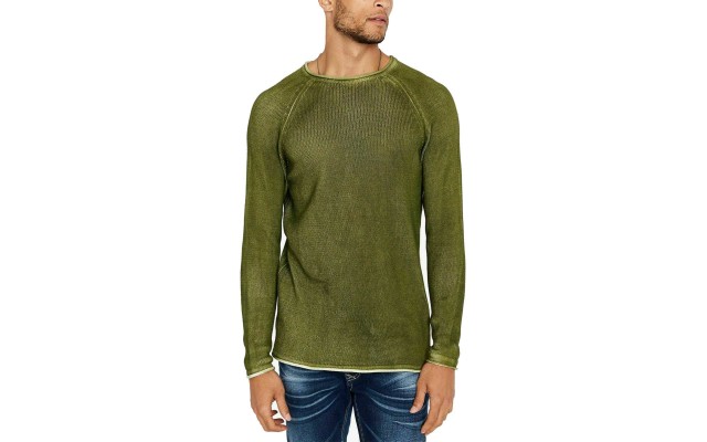  David Bitton Men’s Walong Regular-Fit Loose-Knit Raglan-Sleeve Sweaters
