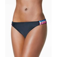 California Waves Women’s Crochet-Trim Tabbed Hipster Bikini Bottoms Swimsuit