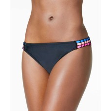 California Waves Women’s Crochet-Trim Tabbed Hipster Bikini Bottoms Swimsuit