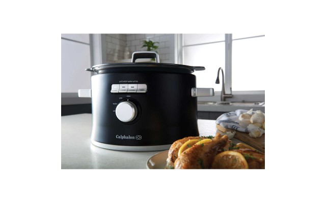  5.3-Quart Precision Control Slow Cooker Removable Pot Ceramic Coated