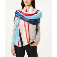 Calvin Klein Bold Graphic-Print Soft Wrap (Bright Blue, One Size)