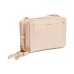  Boxy Leather Zip Around Crossbody (Medium Beige)