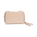  Boxy Leather Zip Around Crossbody (Medium Beige)