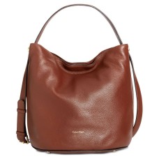 Calvin Klein Cara Small Bucket Bag – Mahogany