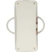  Clara Stucco Leather Key Item Dome Handbag Satchel (White)