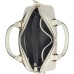  Clara Stucco Leather Key Item Dome Handbag Satchel (White)