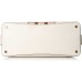  Clara Stucco Leather Key Item Dome Handbag Satchel (White)