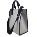  Eden Knit North/South Vertical Branding Handbag Tote (Grey/Black)