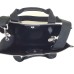  Eden Knit North/South Vertical Branding Handbag Tote (Grey/Black)