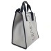  Eden Knit North/South Vertical Branding Handbag Tote (Grey/Black)