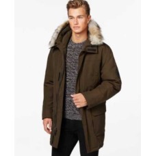Calvin Klein Faux-Fur Hooded Artic Parka Jacket Loden XXL CM504438