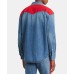 Jeans Men’s Woven Western Shirt (Mid Stone and Red, Large)