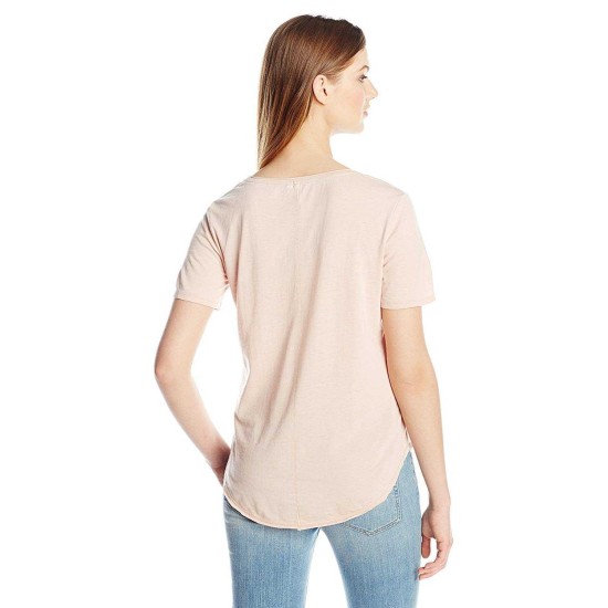 Jeans Women’s Pixel Core Crew Shirt T-Shirt, (Misty Rose, Small)