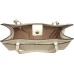  Leo Smooth PU Novelty East/West Boxy Large Handbag Tote (Off White)