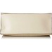 Leo Smooth PU Novelty East/West Boxy Large Handbag Tote (Off White)